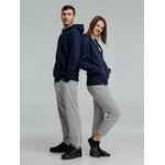 Толстовка на молнии с капюшоном унисекс KING, темно-синяя, размер XS