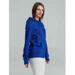 Толстовка на молнии с капюшоном унисекс KING, ярко-синяя, размер XS