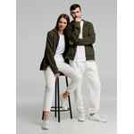 Толстовка на молнии с капюшоном унисекс KING, хаки, размер XS