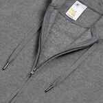 Толстовка на молнии с капюшоном унисекс KING, темно-серый меланж, размер XS