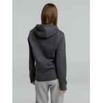 Толстовка на молнии с капюшоном унисекс KING, темно-серая, размер XS