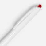 Ручка шариковая TICK, белая с красным