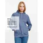 Толстовка унисекс STELLAR, синяя, размер XS