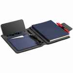 Органайзер с блокнотом и аккумулятором OIRO, синий