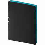 Ежедневник FLEXPEN BLACK, недатированный, черный с бирюзовым