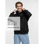 Худи оверсайз KULONGA COMFORT HEAVY, черное, размер XS/S