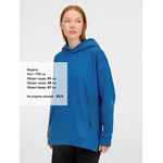 Худи оверсайз унисекс TOLLA, синее (джинс), размер XS/S