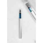 Ручка перьевая PF ONE, серебристая с синим