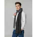 Шарф NOBILIS, черный с серым меланжем