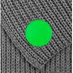 Лейбл из ПВХ DZETA ROUND, L, зеленый неон