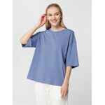 Футболка унисекс оверсайз STREET VIBES, синяя (лавандовая), размер XL/XXL