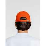 Бейсболка CLASSIC, оранжевая с белым кантом