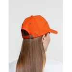 Бейсболка CLASSIC, оранжевая с белым кантом