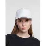 Бейсболка CLASSIC, белая с темно-синим кантом