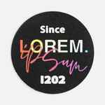 Наклейка тканевая LUNGA ROUND, M, черная