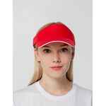 Козырек ACTIVE, красный с белым кантом