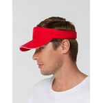 Козырек ACTIVE, красный с белым кантом