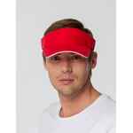 Козырек ACTIVE, красный с белым кантом