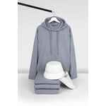 Худи унисекс H2, серое, размер M/L