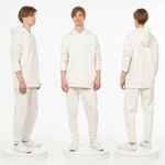 Худи унисекс H2, молочно-белое, размер XS/S