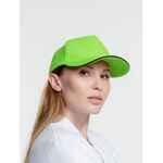 Бейсболка CLASSIC, зеленое яблоко с черным кантом