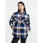 Куртка-рубашка оверсайз унисекс NOAH, синяя, размер XS/S