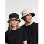 Панама BUCKET двусторонняя, темно-серая с бежевым, размер S/M