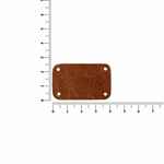 Лейбл кожаный BETA, S, горчичный