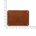 Лейбл кожаный BETA, XL, горчичный