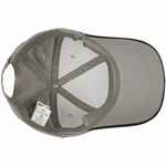 Бейсболка CANOPY, серая с черным кантом