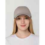 Бейсболка CANOPY, серая с черным кантом