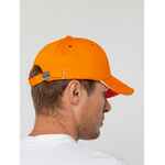 Бейсболка CANOPY, оранжевая с белым кантом