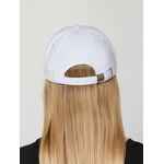 Бейсболка CANOPY, белая с темно-синим кантом