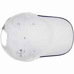 Бейсболка CANOPY, белая с темно-синим кантом