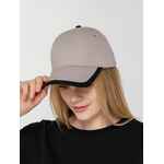 Бейсболка HONOR, серая с черным кантом