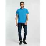 Рубашка поло мужская VIRMA PREMIUM, бирюзовая, размер S