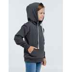 Толстовка с капюшоном детская KIRENGA KIDS, темно-серая (графит), 10 лет
