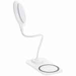 Настольная лампа с беспроводной зарядкой MODICUM, белая