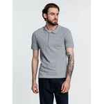 Рубашка поло мужская ADAM, серый меланж, размер S
