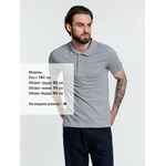 Рубашка поло мужская ADAM, серый меланж, размер S