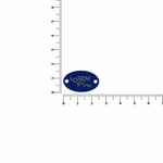 Шильдик металлический ALFA OVAL, синий