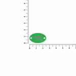 Шильдик металлический ALFA OVAL, зеленый неон