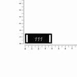 Шильдик металлический KOVA, черный