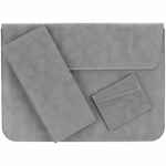 Чехол для карточек NUBUK, светло-серый