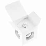 Елочный шар FINERY GLOSS, 8 см, глянцевый серебристый