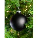 Елочный шар FINERY MATT, 10 см, матовый черный