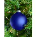 Елочный шар FINERY MATT, 10 см, матовый синий