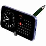 Ручка шариковая STANDIC с подставкой для телефона, зеленая