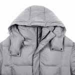 Пуховик унисекс KAPSULA, серый, размер M/L