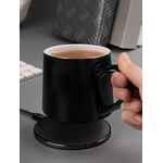 Кружка с подогревом и беспроводной зарядкой DUALBASE VER. 2.0 MATT, черная